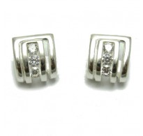 E000695 Sterling silver earrings solid 925 with CZ  Empress